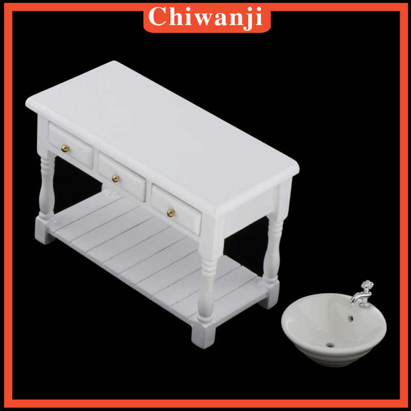 Mô Hình Bồn Rửa Chén Tỉ Lệ 1 / 12 Cho Nhà Búp Bê