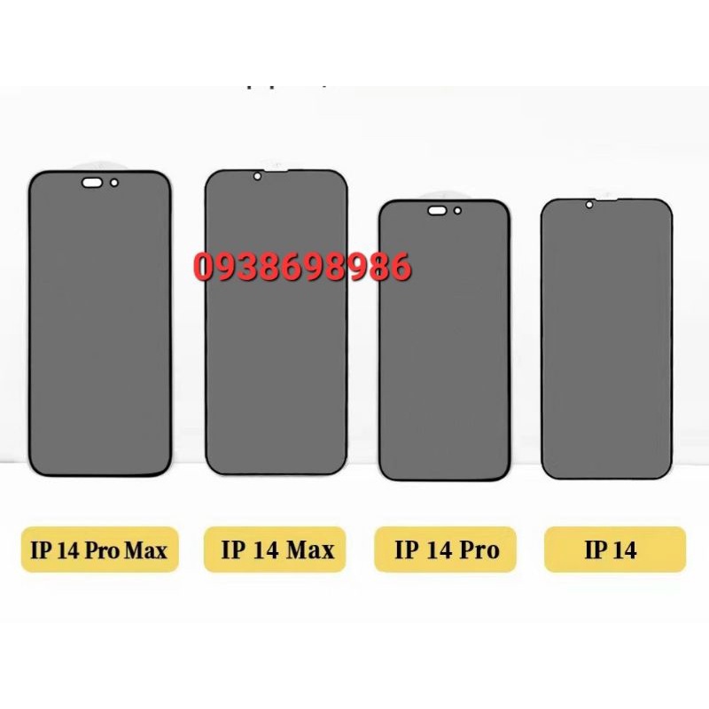 Kính cường lực chống nhìn trộm 14 pro max,14 pro,14 max,14 full màn bảo vệ máy