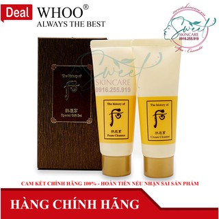 Set Sữa rữa mặt và Tẩy trang [whoo vàng] Gongjinhyang Facial 40ml x 2