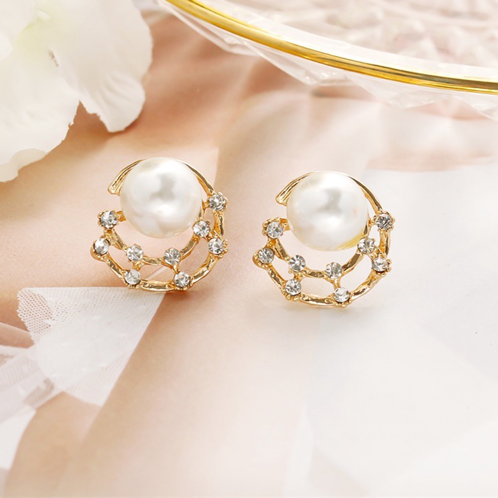 Cặp khuyên tai thời trang đính ngọc độc đáo cho nữ