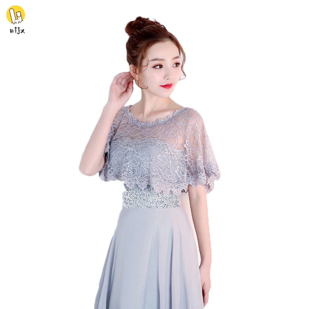 Khăn Choàng Cô Dâu Vải Tuyn Phối Ren Mỏng Chống Nắng