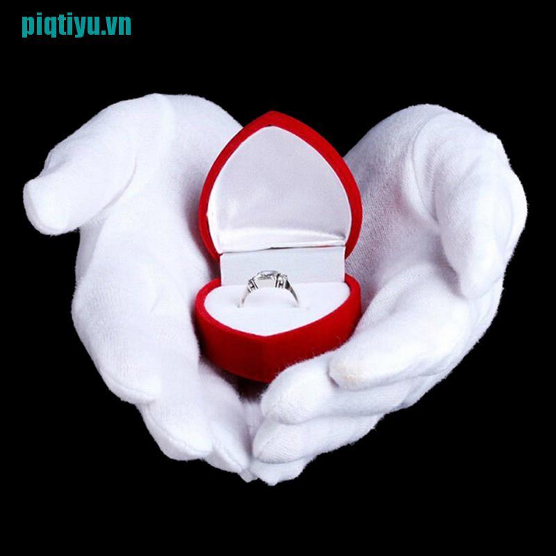 Set 6 đôi găng tay trắng vải cotton mỏng mềm dành cho nam nữ