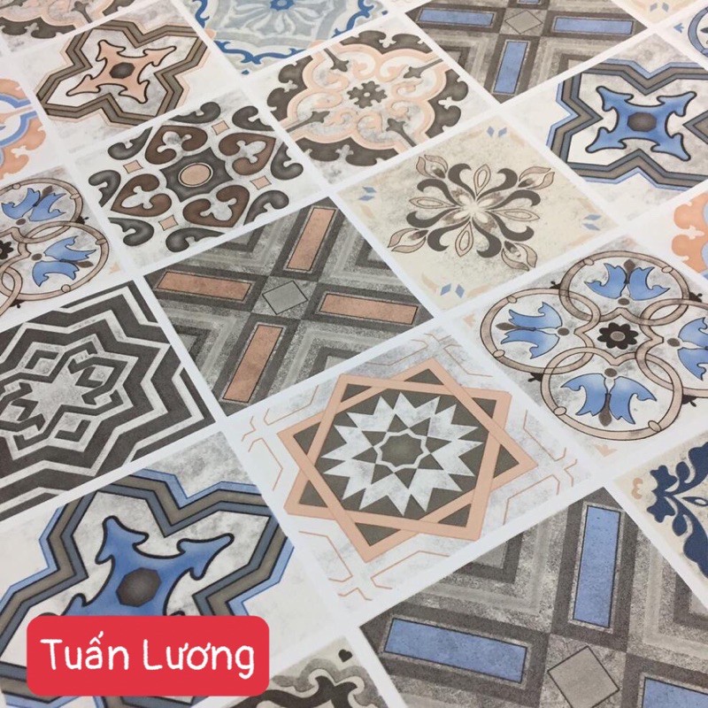 Giấy dán tường gạch bông - decal dán tường họa tiết gạch bông sẵn keo, dán trang trí, điểm nhấn, dán bếp khổ 1,2m | BigBuy360 - bigbuy360.vn