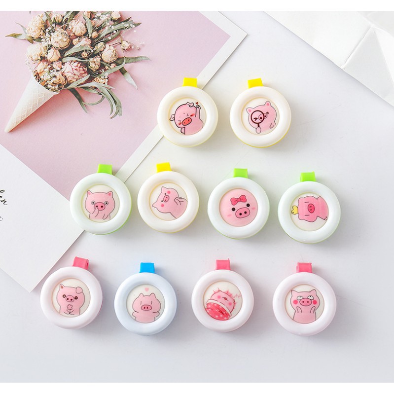 🍉Kẹp chống muỗi Bikit Guard bảo vệ bé yêu - Kẹp đuổi muỗi hoạt hình cho bé yêu - Sticker Tinh Dầu DUASHOP.