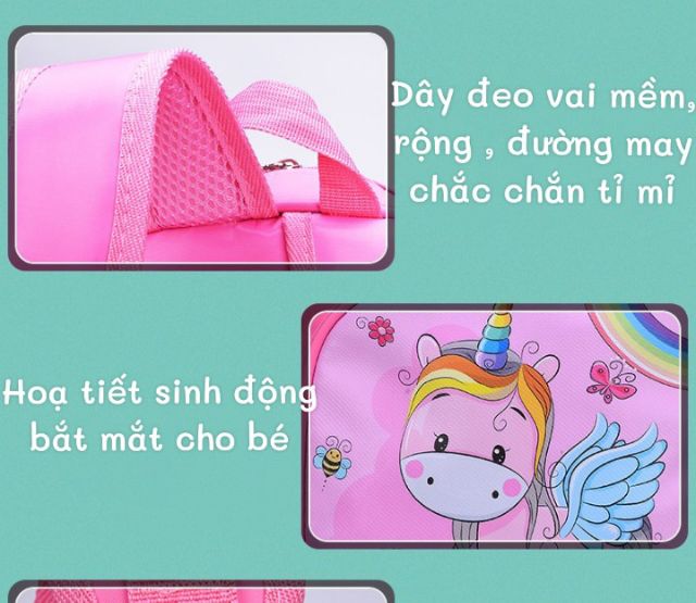 Balo cho bé độ tuổi mẫu giáo hình Pony, Kitty, Elsa