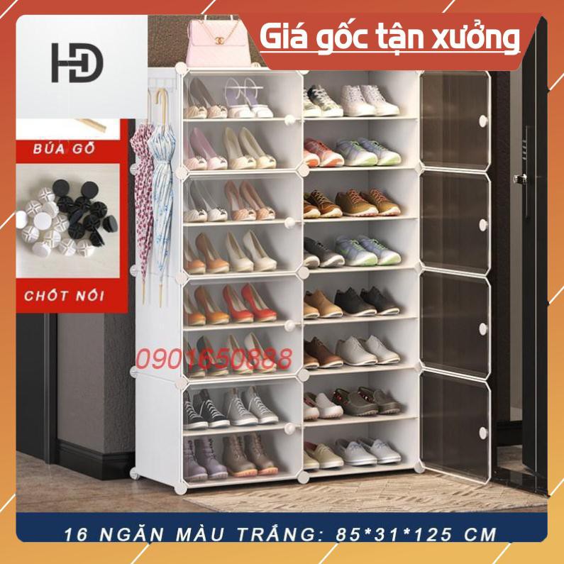 [RẺ VÔ ĐỊCH- TỦ GIÀY 16-18-20 NGẮN] Tủ nhựa đựng giày lắp ghép - Kệ để giày đa năng