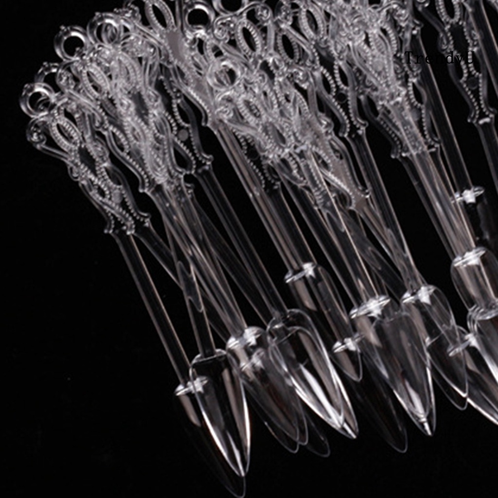 Set 24 Móng Tay Giả Trong Suốt Có Khóa Cài Hình Quạt Luyện Tập Làm Móng Nghệ Thuật