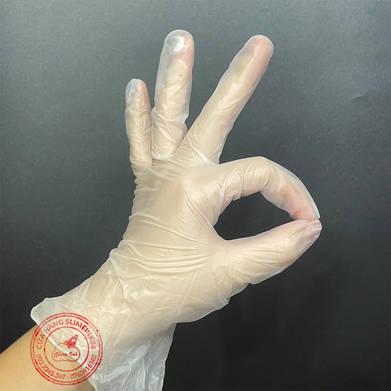 Găng tay y tế Vinyl không bột trong suốt sử dụng trong spa, làm bếp, thẩm mỹ