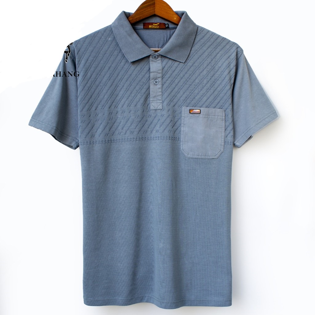Áo thun nam trung niên hàng quảng châu cao cấp vải cotton 100% loại áo thun nam sọc chéo