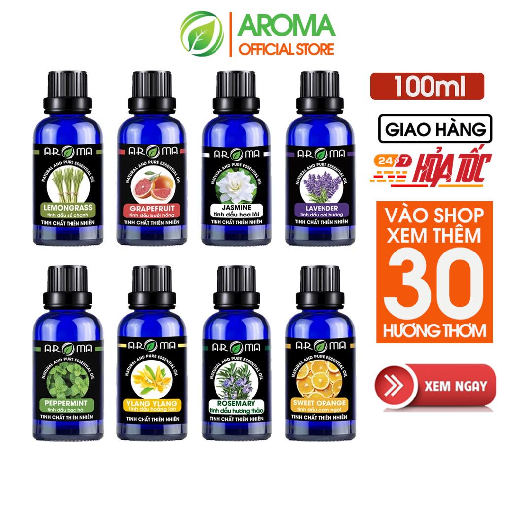 Tinh dầu AROMA 100ml nguyên chất tự nhiên, tinh dầu thơm phòng, thư giãn, khơi nguồn sáng tạo