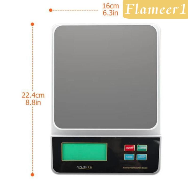 [Flameameer1] Cân Thực Phẩm Điện Tử Màn Hình LCD Chống Nước Độ Chính Xác Cao Cho Nhà Bếp