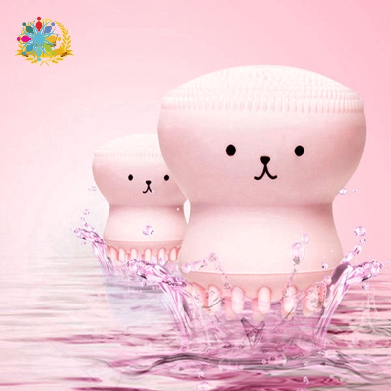 Bàn Chải Rửa Mặt Giúp Tẩy Tế Bào Chết Thiết Kế Hình Bạch Tuộc Dễ Thương YKT