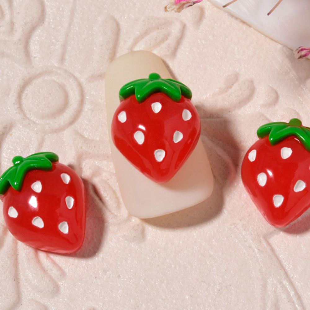 [Hàng mới về] Bộ 10 hạt phụ kiện trang trí móng tay hình trái cây 3d đáng yêu