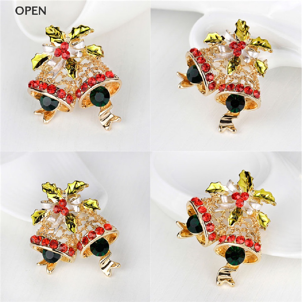 Op Mới Pha Lê Cài Áo Bó Hoa Cưới Cô Dâu Chuông Người Tuyết Cây Thông Giáng Sinh