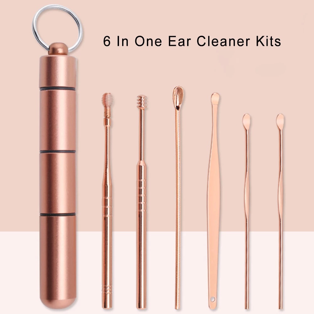 Set 6 dụng cụ lấy ráy tai bằng thép không gỉ tiện dụng