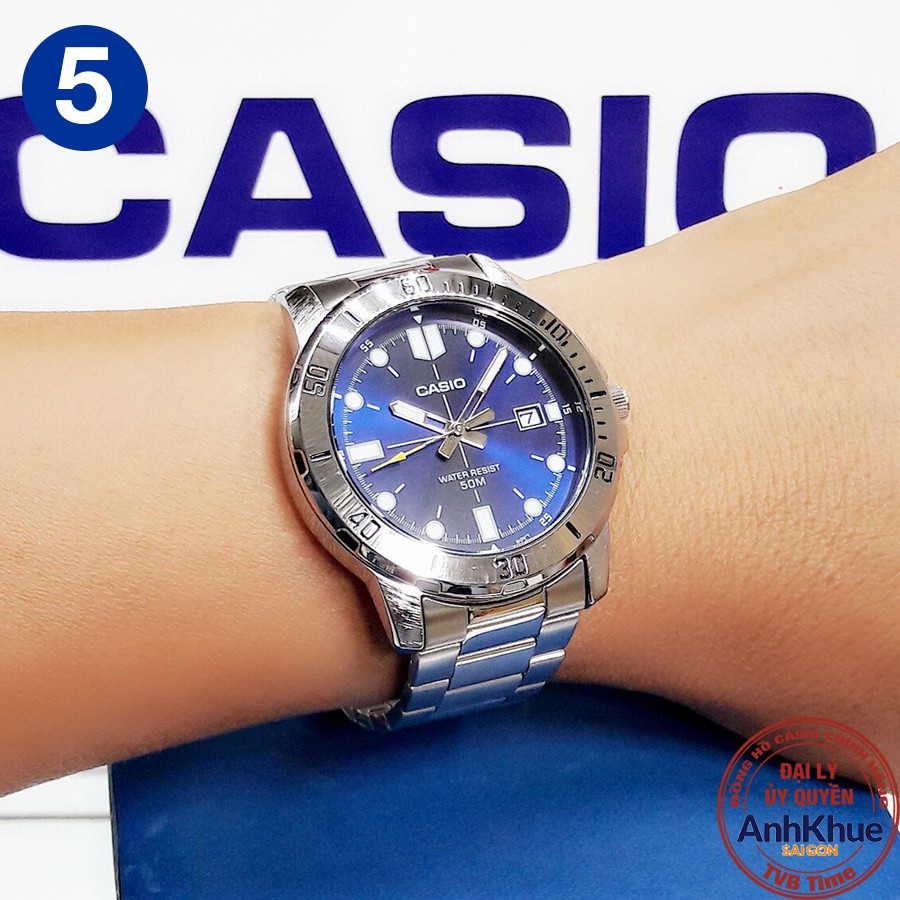 Đồng hồ nam dây kim loại Casio chính hãng Anh Khuê MTP-VD01 Series (45mm)