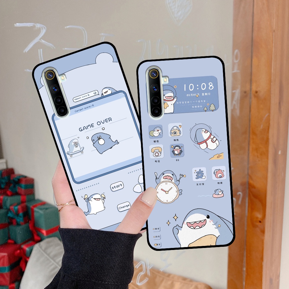 Ốp Realme 6 / 6 Pro in hình nền cá mập đáng yêu giá rẻ
