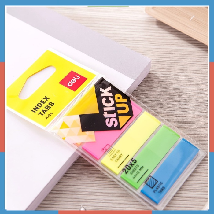 Giấy phân trang 5 màu nhựa Double A nhọn đầu hình mũi tên Film nhựa