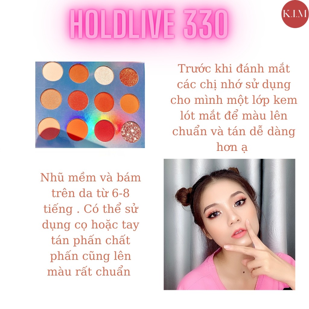 Phấn Mắt HOLDLIVE 12 Ô Chính Hãng Nội Địa Trung