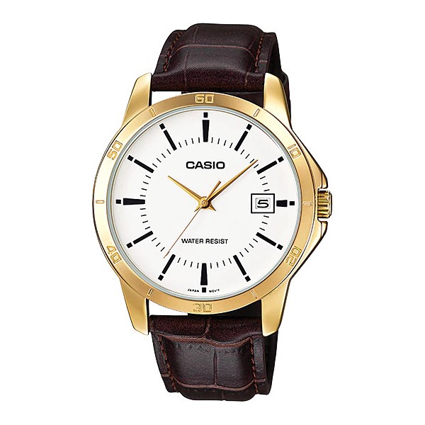 Đồng hồ nam dây da chính hãng Casio MTP-V004GL-7AUDF