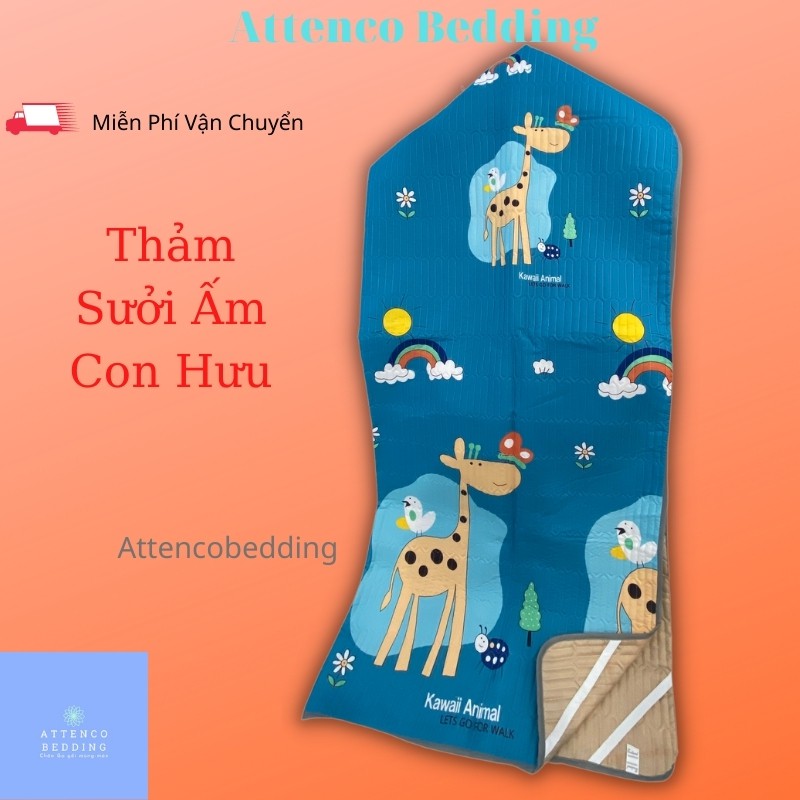 Thảm Bông Cam Kết Chuẩn Kích Thước / Thảm Trải Giường Hàng Bông Sạch Loại 1 Chun Bo 4 Góc Mặt Dưới Gai Cao Su Chống Trơn