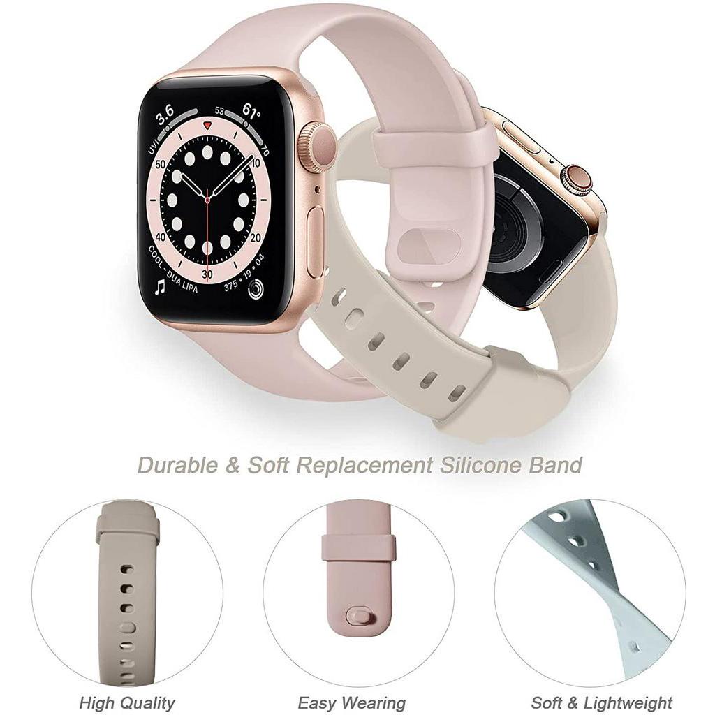YIFILM Dây Đeo Thay Thế Bằng Silicone Mềm 41mm 45mm 38Mm 40Mm Cho Iwatch Series Se 7 6 5 4 3 2 1