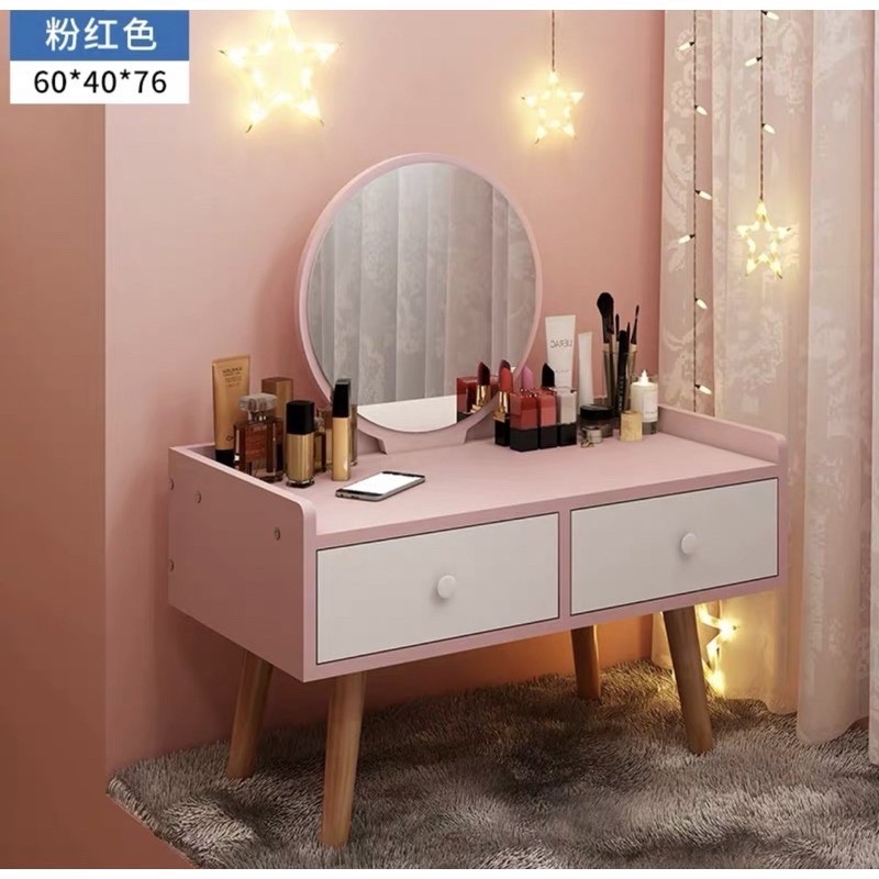 Bàn trang điểm kiểu ngồi bệt phong cách hiện đại (có đèn LED )kích thước 60*40*76cm | BigBuy360 - bigbuy360.vn