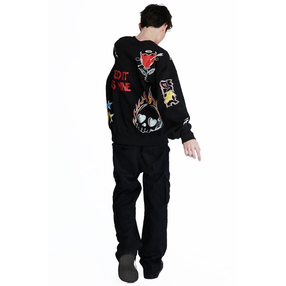 Áo dài tay nam LICKED COLLAB SWEATER BLACK