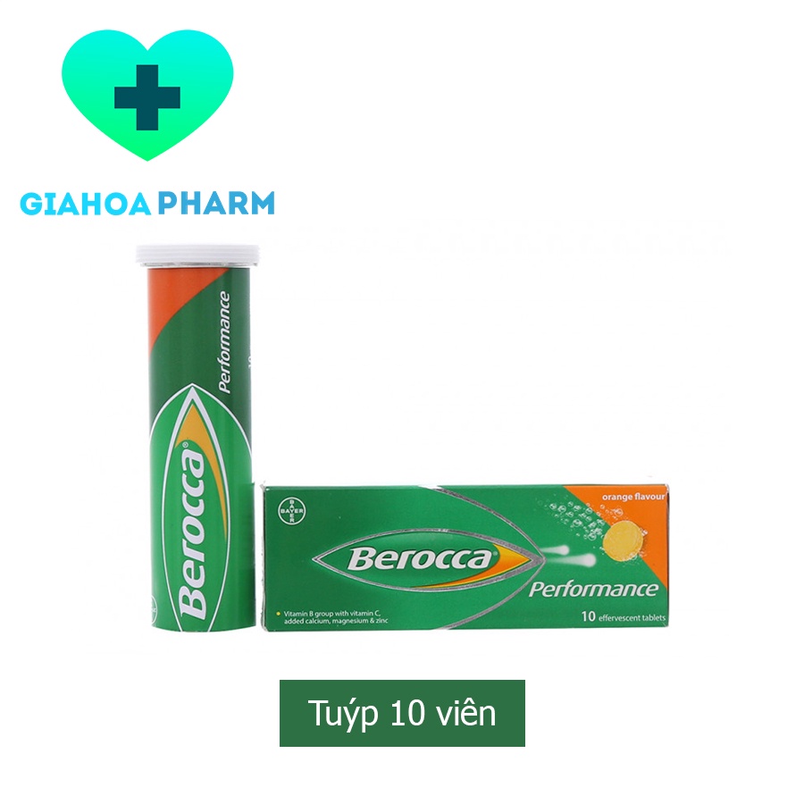 Viên sủi tăng sức đề kháng Berocca tuýp 10 viên