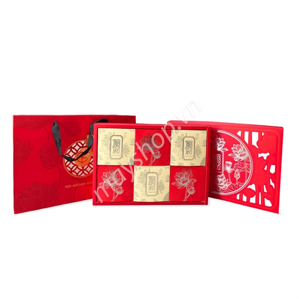 Hộp trung thu 6 bánh Sen phú quý - Đỏ