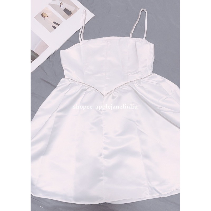 Jane Đầm xoè công chúa Trắng viền đá kim tuyến C083 ảnh thật cuối | BigBuy360 - bigbuy360.vn