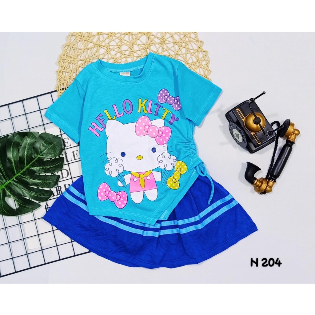 Set váy áo thể thao năng động xinh đẹp cho bé gái từ 20 đến 40kg -bộ váy bé gái size đại thun cotton có quần