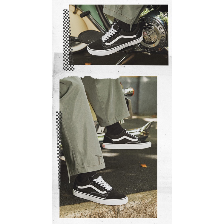 Vans old skool classic đen trắng nam nữ, giày vans classic real full box