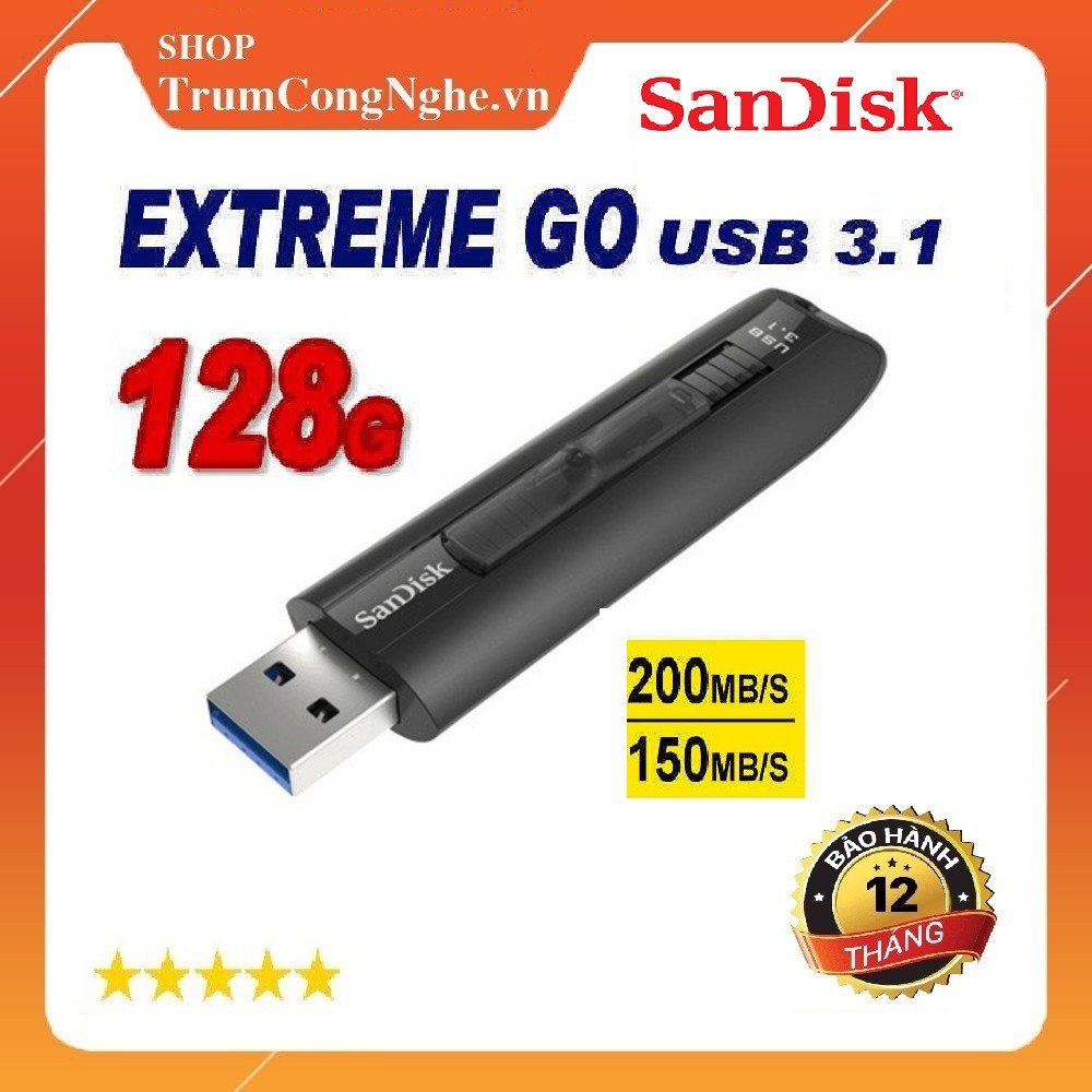 [Mã ELMS5 giảm 7% đơn 300K] USB 3.1 Extreme Go CZ800 128GB Tốc độ Siêu Cao