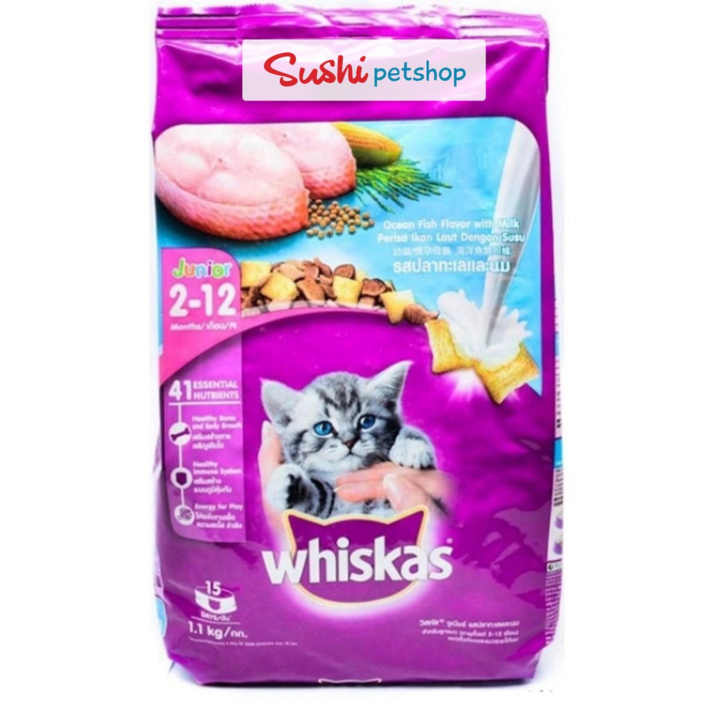 Hạt Whiskas cho mèo con vị cá biển