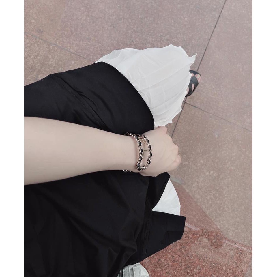 Váy rút eo chân xếp li