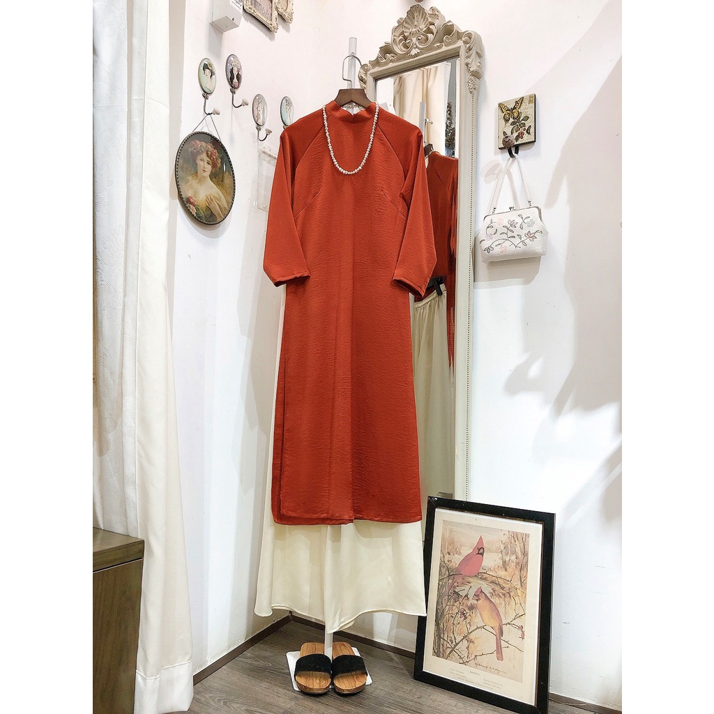 Set Áo dài Rosemary tây thi cam đất