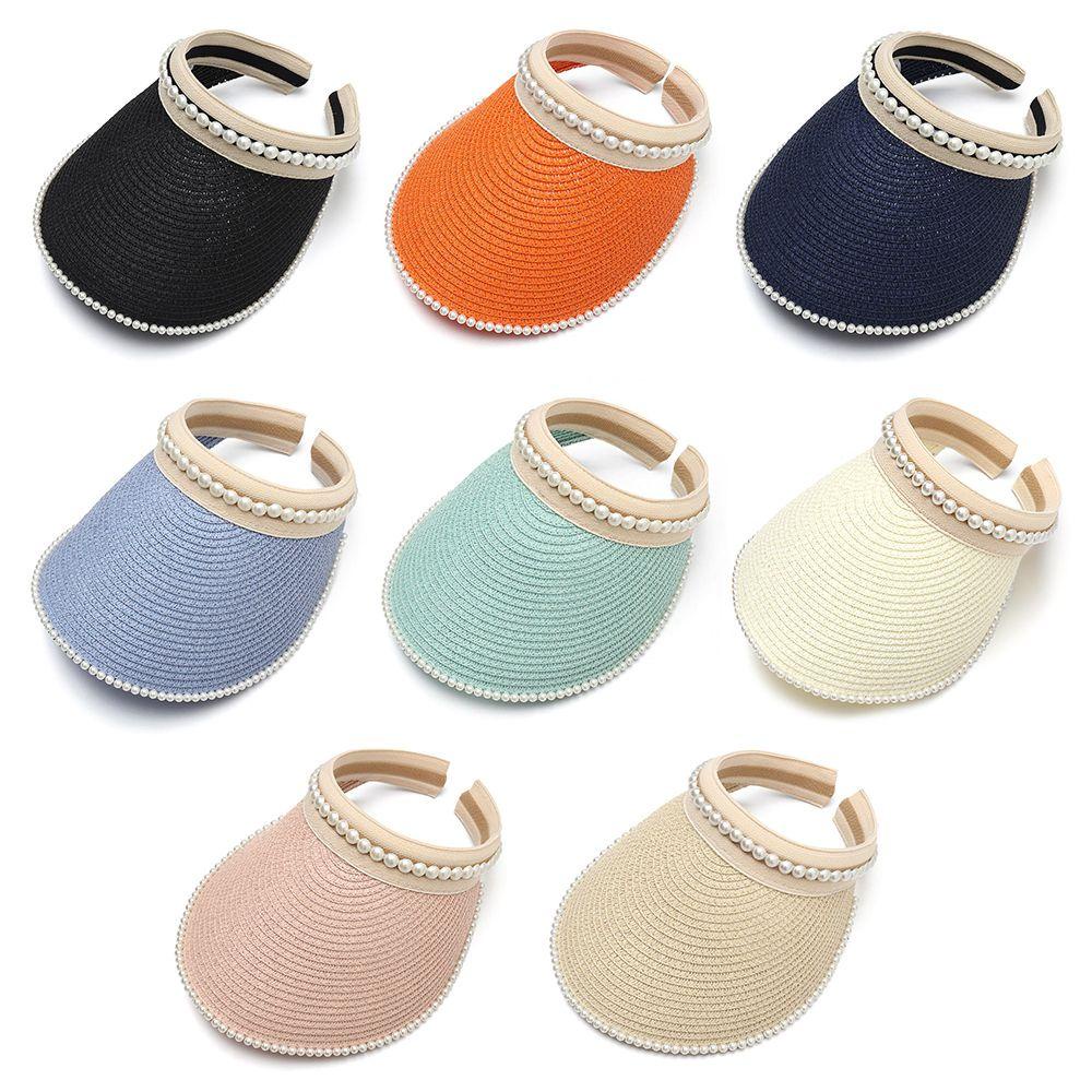 SUSANS Mũ Cói Rộng Vành Hở Chóp Chống Tia UV Thời Trang Đi Biển