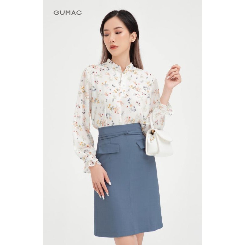 Áo sơ mi nữ họa tiết hoa GUMAC AB493 size S