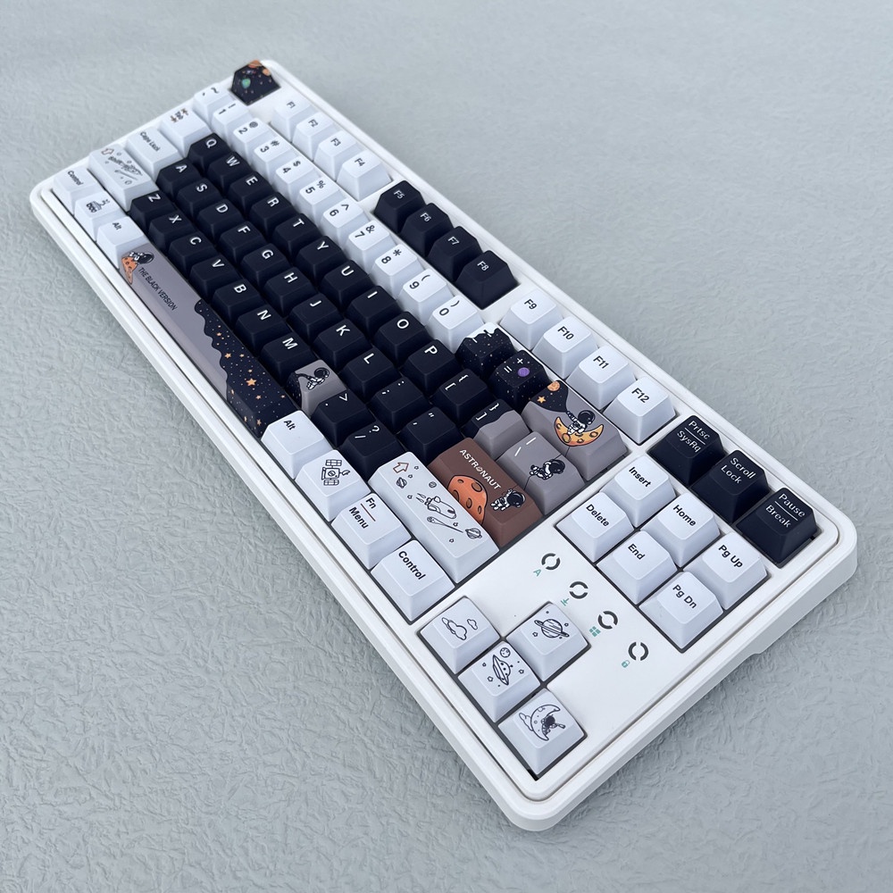 137 phím Black Astronaut Keycap Cherry Profile người không gian anime PBT DYE SUB bàn phím cơ học keycap