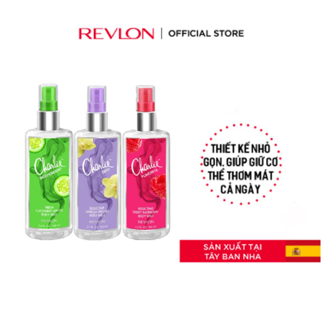 [Mã BMLTA50 giảm 50K đơn 150K] [Combo 3 chai] Xịt thơm toàn thân Revlon Charlie Body Mist 100ml