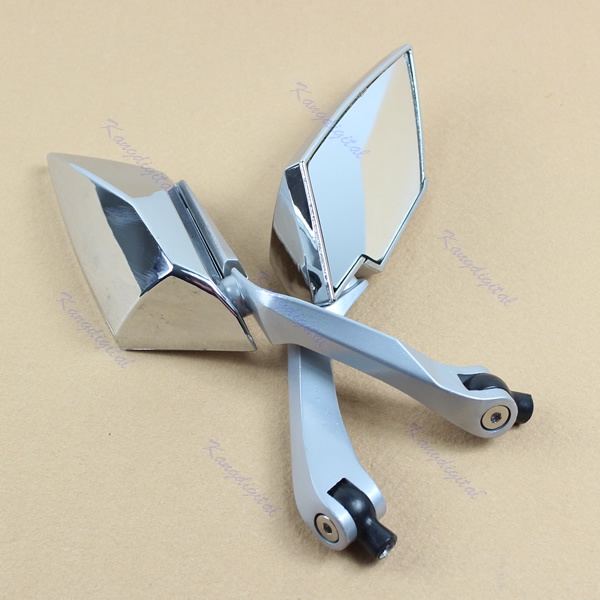Gương Chiếu Hậu Màu Đen 8mm 10mm Chuyên Dụng Cho Xe Mô Tô