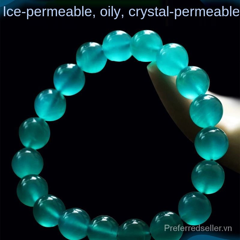 Natural Icy Amazonite Bracelet Temperament Single Circle Crystal Bracelet to Give Mom Bracelet Graduated Strand Set Luxury Ornament lv6j