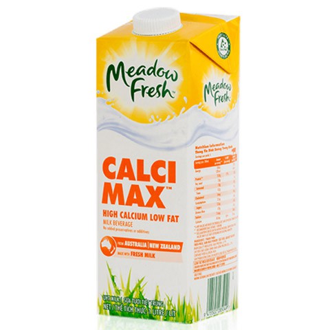 Sữa Tươi Newzealand Meadow Fresh Calci Max 1 Lít (Thùng 12 Hộp)
