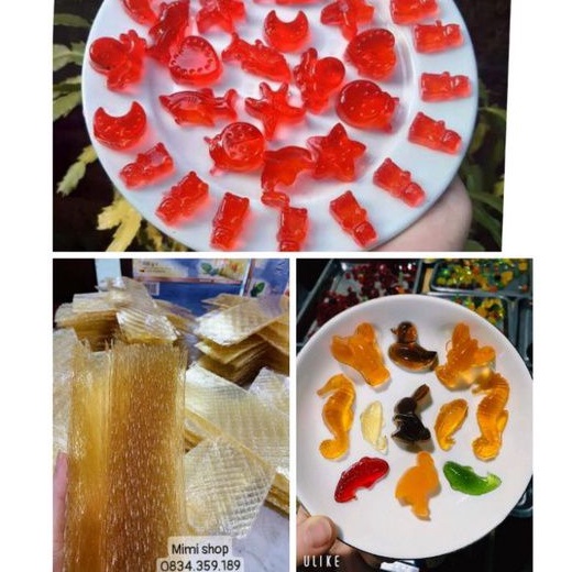 Gelatin lá dùng làm kẹo dẻo,bánh... 3.5g/lá ( set 5-10 lá) hiệu Ewald của Đức