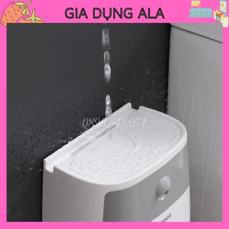 Hộp Đựng Giấy Vệ Sinh Dán Tường Nhà Tắm, Giá Để Giấy Vệ Sinh 2 Trong 1 Chống Thấm Nước Sang Trọng