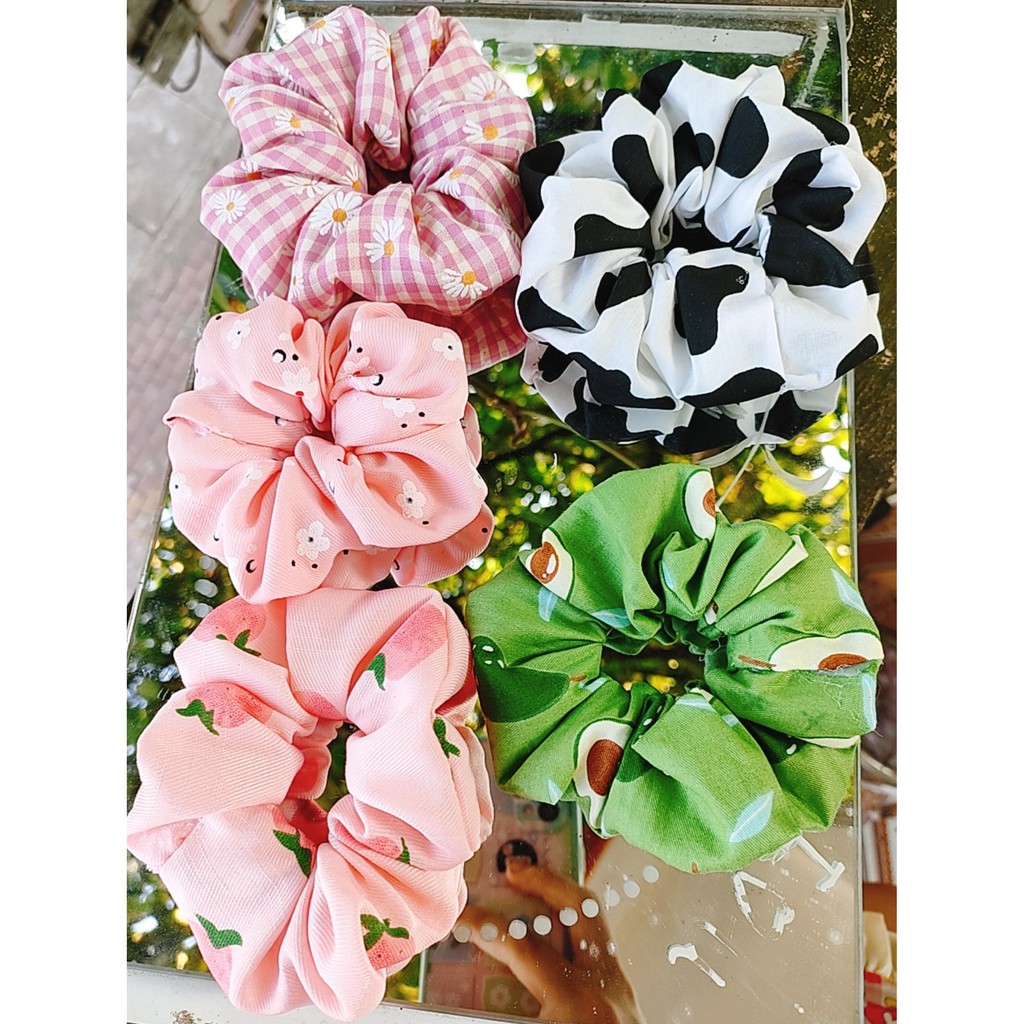 Dây buộc tóc , cột tóc scrunchies