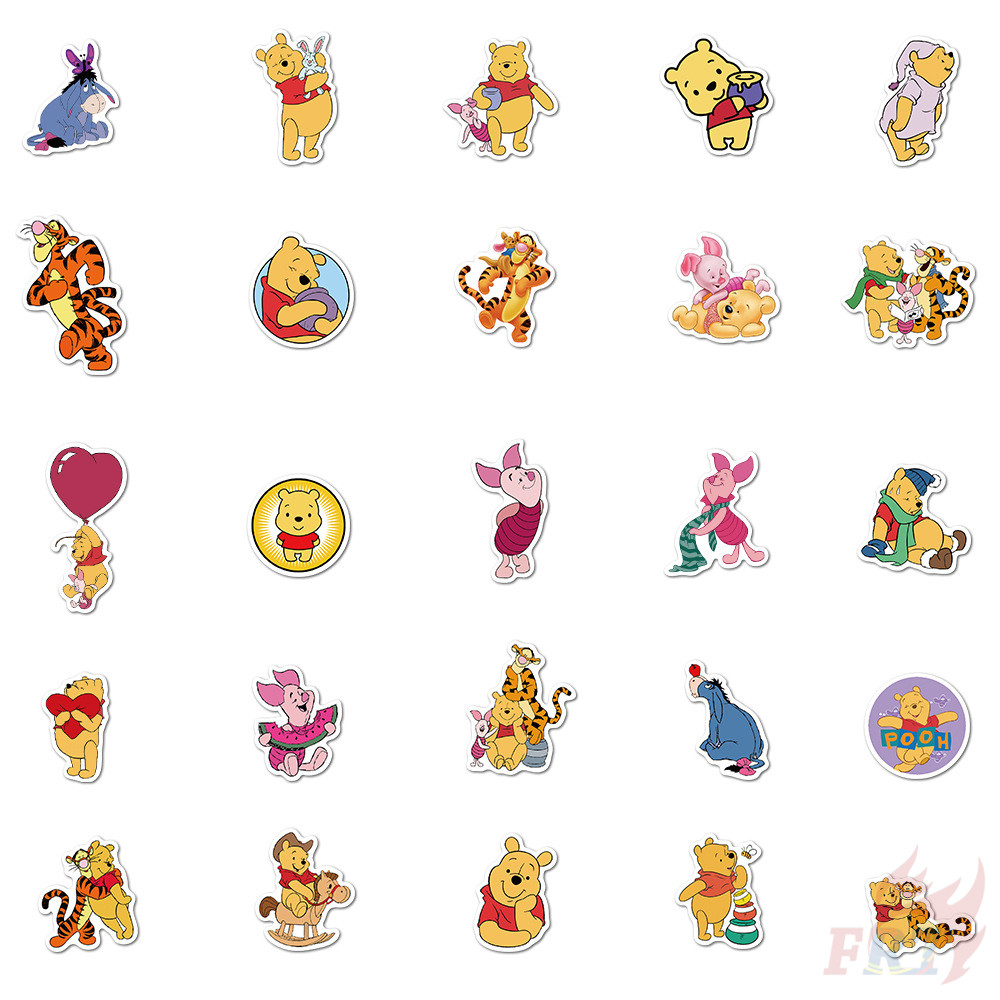 ❉ Pooh Bear Series 01 - Disney Cartoon Stickers ❉ 50Pcs/Set DIY Luggage Laptop Skateboard Doodle Decals Stickers
