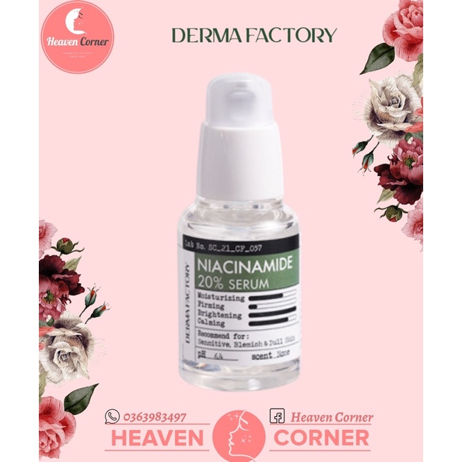 Tinh chất Niacinamide 20% của Derma Factory 30ML