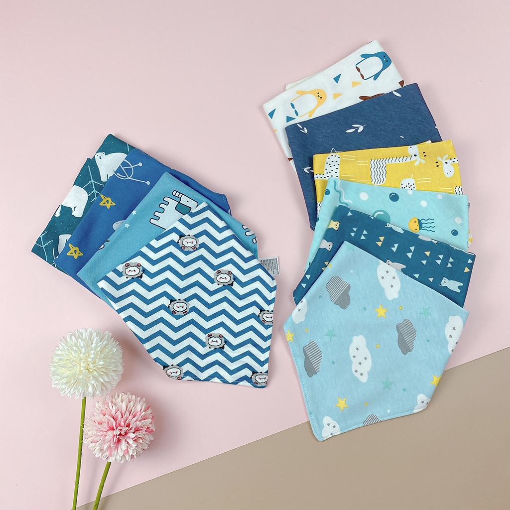 Khăn tam giác cho bé, yếm tam giác cotton loại đẹp